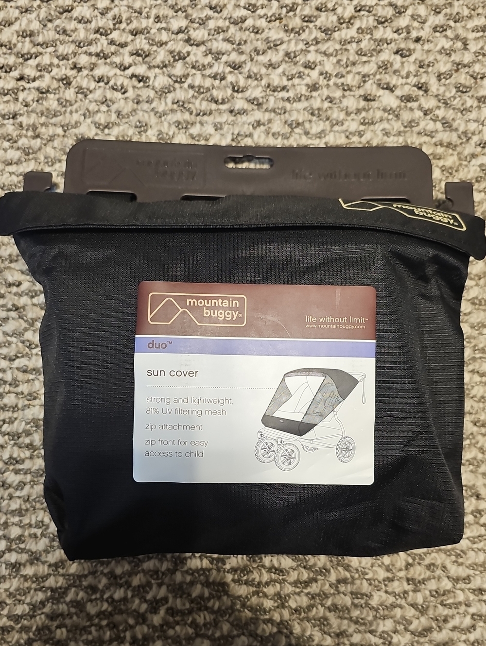 Black Sun Cover for Duo Stroller